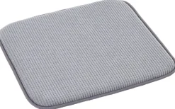 Sitzkissen silber Polyester B/H/L: ca. 38x2x38 cm