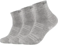 Skechers Damen & Herren-Socken Skechers Hellgraumix 3 Packstücke Größe 35-38