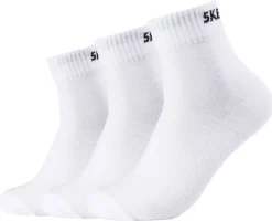 Skechers Damen & Herren-Socken Skechers weiß 3 Packstücke Größe 39-42