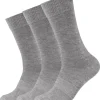 Skechers Damen & Herren-Socken Skechers grau 3 Packstücke Größe 43-46