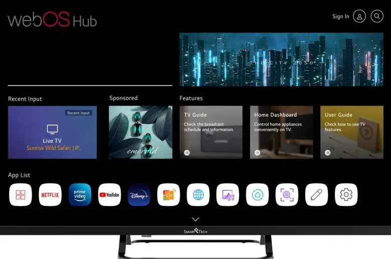 Smart-Tech LED-TV 32HW01V B/H: ca. 72x45 cm