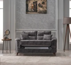 Sofa anthrazit Microfaser B/H/T: ca. 170x83x104 cm