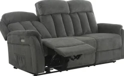 Sofa FM-3216-3P grau Microfaser B/H/T: ca. 200x100x95 cm