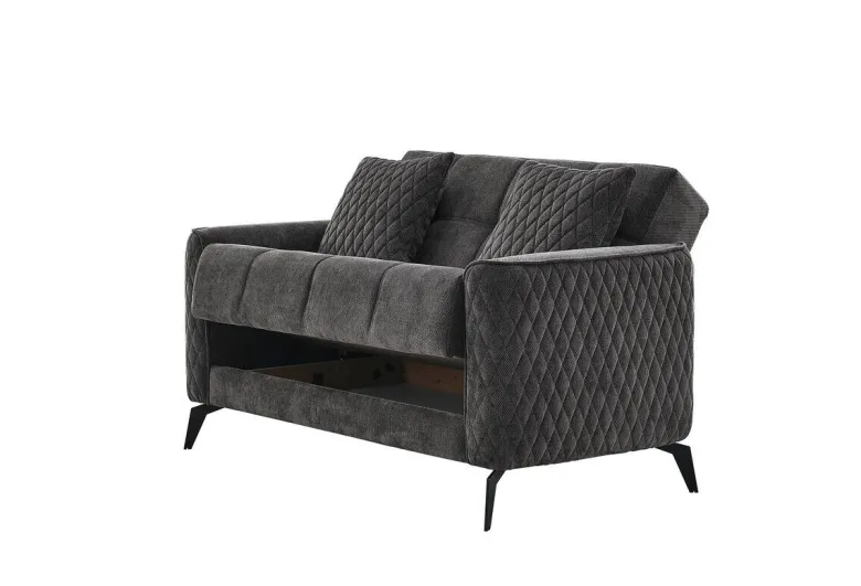 Sofa 3-2-1 Lendor grau Webstoff