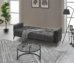 Sofa 3-2-1 Lendor grau Webstoff