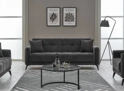 Sofa 3-2-1 Lendor grau Webstoff