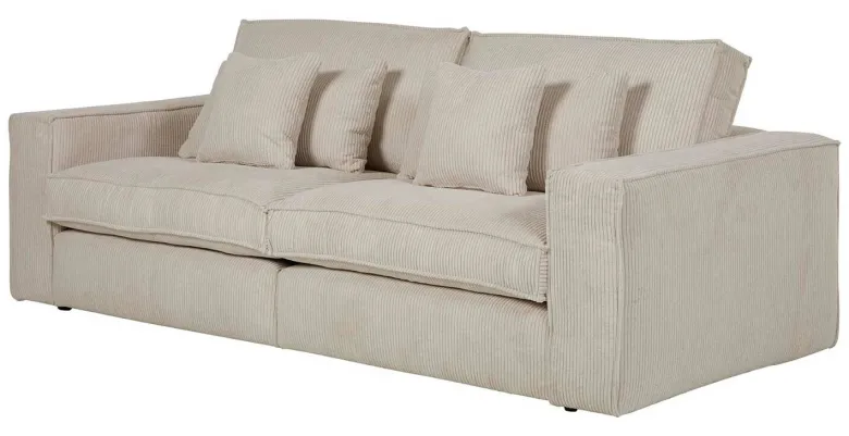 Sofa Marlon beige Microfaser B/H/T: ca. 248x90x110 cm