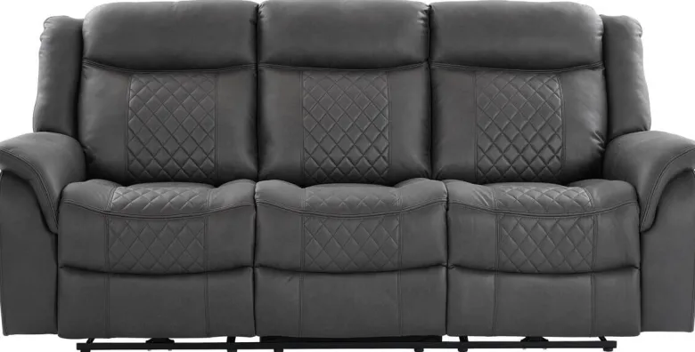 Sofa Pedro grau Microfaser B/H/T: ca. 220x108x94 cm