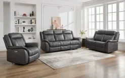 Sofa Pedro grau Microfaser B/H/T: ca. 220x108x94 cm
