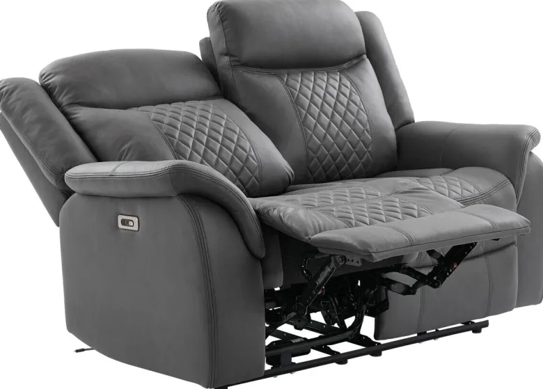 Sofa Pedro grau Microfaser B/H/T: ca. 162x108x94 cm