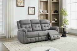 Sofa Philip grau Microfaser B/H/T: ca. 208x103x95 cm