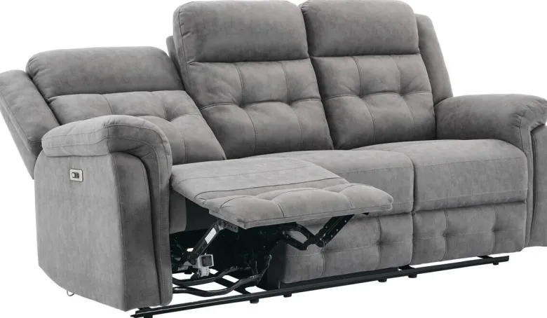 Sofa Philip grau Microfaser B/H/T: ca. 208x103x95 cm