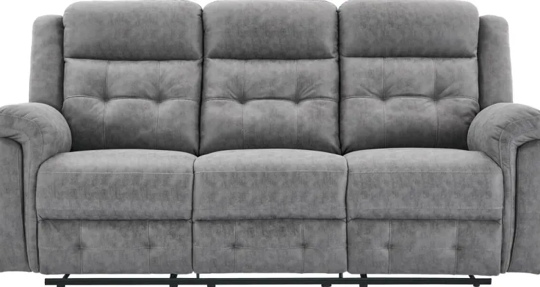 Sofa Philip grau Microfaser B/H/T: ca. 208x103x95 cm