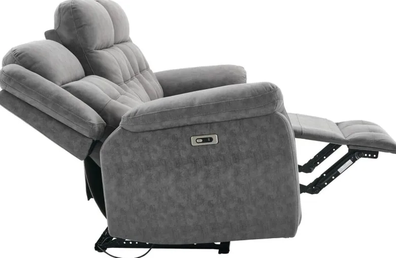 Sofa Philip grau Microfaser B/H/T: ca. 208x103x95 cm