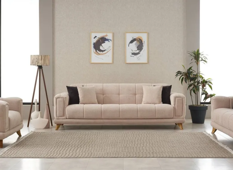 Sofa 3-2-1 Rixos beige Webstoff