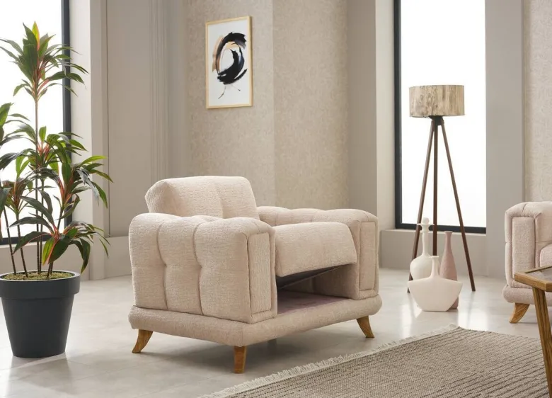 Sofa 3-2-1 Rixos beige Webstoff