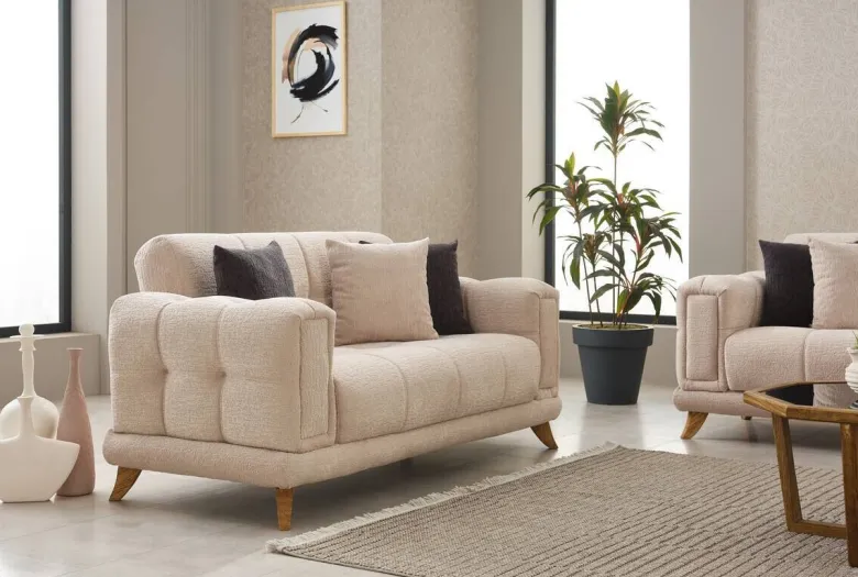 Sofa 3-2-1 Rixos beige Webstoff