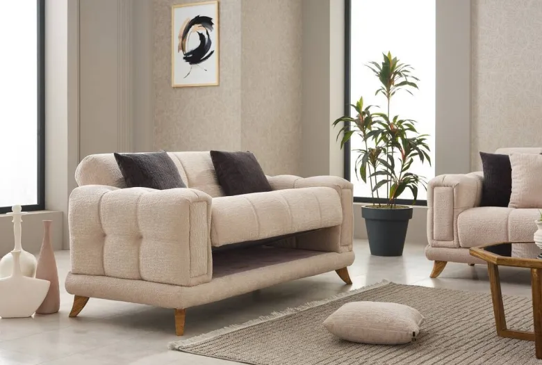 Sofa 3-2-1 Rixos beige Webstoff