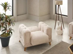 Sofa 3-2-1 Rixos beige Webstoff