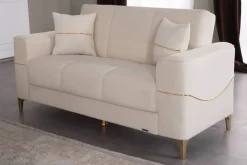 Sofa 3-2-1 Salda beige Microfaser