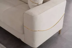 Sofa 3-2-1 Salda beige Microfaser