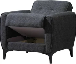 Sofa 3-2-1 San Marino anthrazit Microfaser