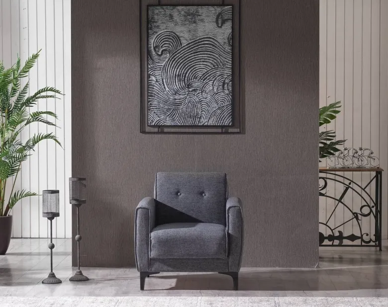Sofa 3-2-1 San Marino anthrazit Microfaser