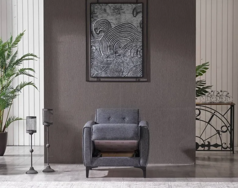 Sofa 3-2-1 San Marino anthrazit Microfaser