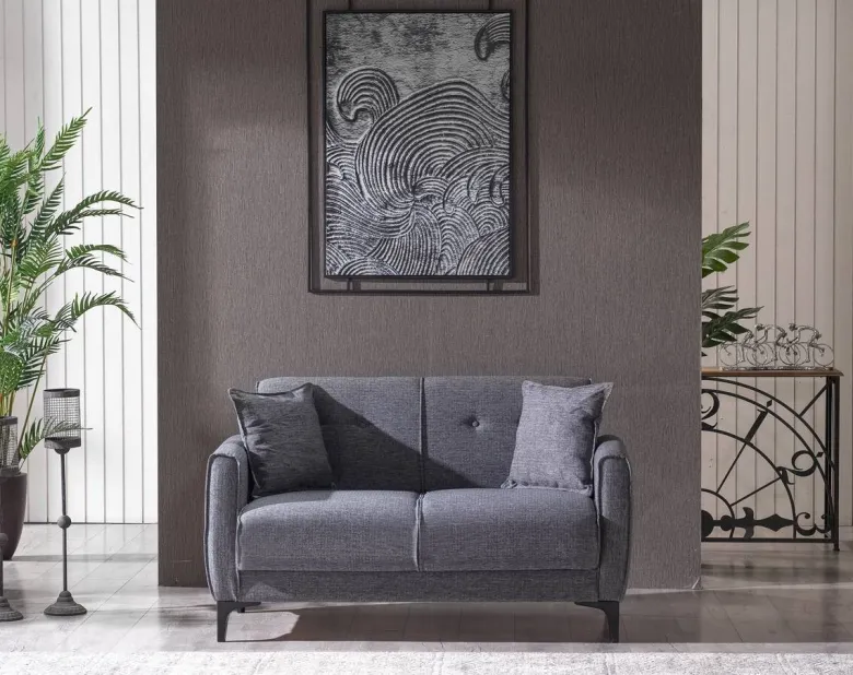 Sofa 3-2-1 San Marino anthrazit Microfaser
