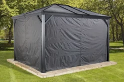 Sojag Pavillon Ventura anthrazit Stahl B/H/L: ca. 296x260x296 cm