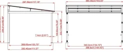 Sojag Terrassenüberdachung St. Barth anthrazit Aluminium B/H/T: ca. 364x240x296 cm