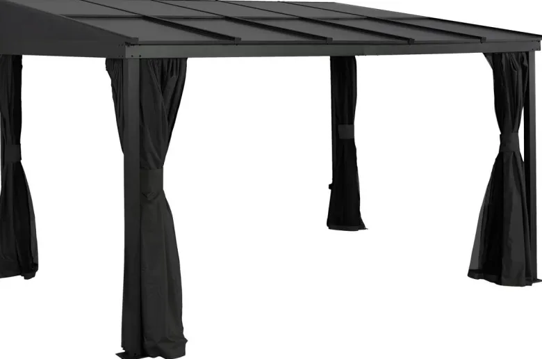 Sojag Terrassenüberdachung St. Barth anthrazit Aluminium B/H/T: ca. 364x240x296 cm