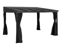 Sojag Terrassenüberdachung St. Barth anthrazit Aluminium B/H/L: ca. 363x240x240 cm