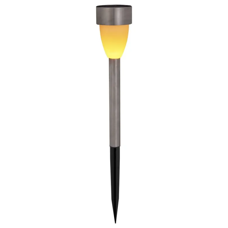 Solarleuchte Edelstahloptik Kunststoff H/D: ca. 36,2x5,5 cm