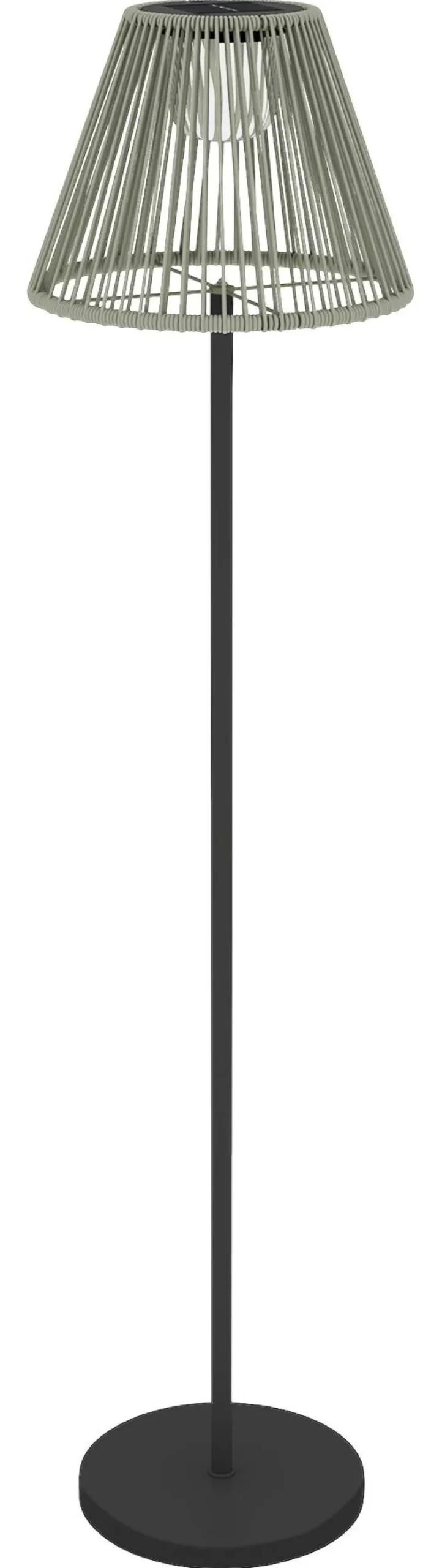 Solarleuchte grau Polyethylen Stahl B/H/L: ca. 33x135x33 cm