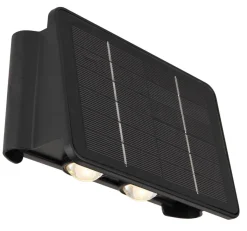 Solarleuchte klar schwarz Kunststoff H/D: ca. 10,8x15,34 cm