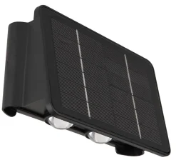 Solarleuchte klar schwarz Kunststoff H/D: ca. 10,8x15,34 cm