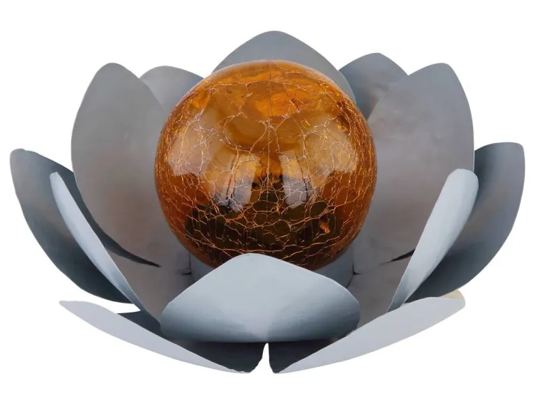 Solarleuchte orange grau B/H: ca. 25x9 cm