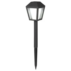 Solarleuchte schwarz Kunststoff H/D: ca. 38x7,5 cm