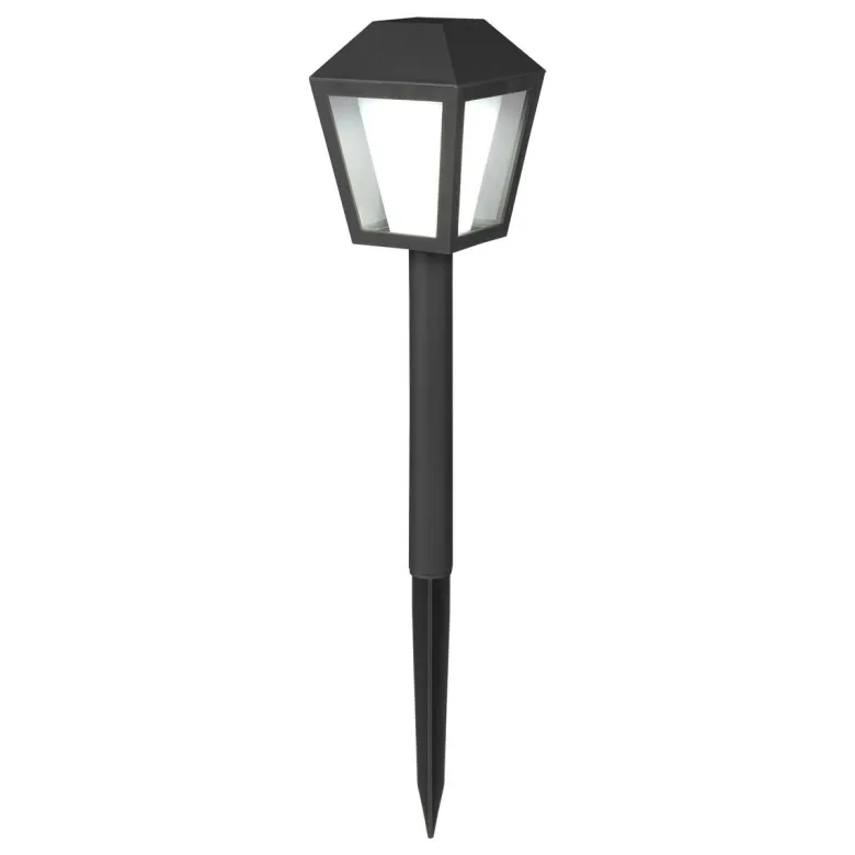 Solarleuchte schwarz Kunststoff H/D: ca. 38x7,5 cm