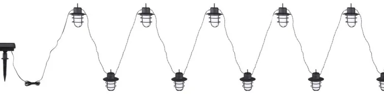 Solarleuchte schwarz L: ca. 536 cm