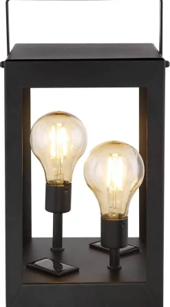 Solarleuchte schwarz Metall Kunststoff H: ca. 28 cm
