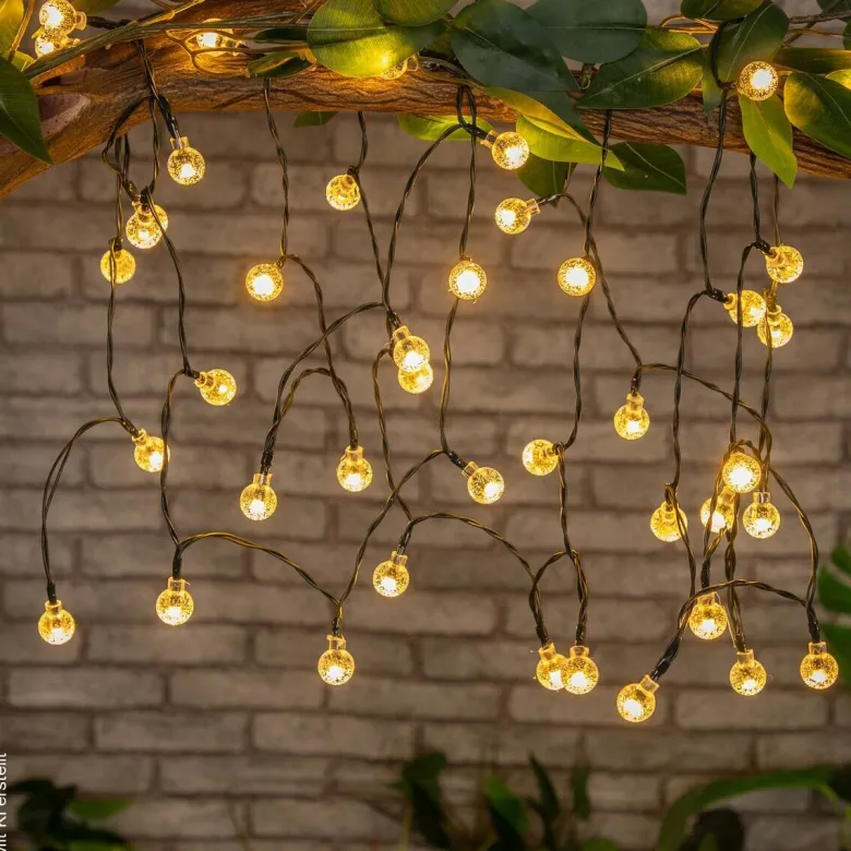 Solarlichterkette 7,35 m dunkelgrün L: ca. 935 cm