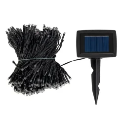 Solarlichterkette 2 m schwarz Kunststoff L: ca. 400 cm