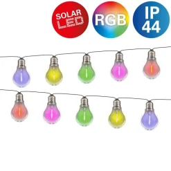 Solar-Lichterkette multicolor B/H/T: ca. 370x370x6 cm