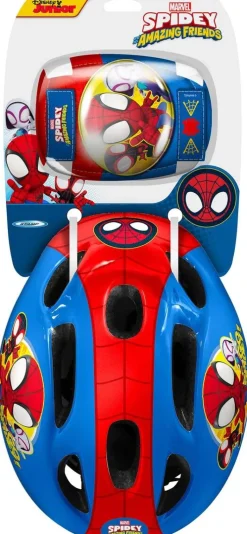 Spidey /Disney Kinderhelm mit Polstern bunt bunt