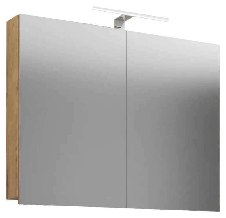 Spiegelschrank Badinos Eiche Honig Nachbildung B/H/T: ca. 80x62x12 cm