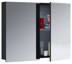 Spiegelschrank Badinos schwarz B/H/T: ca. 60x42x12 cm