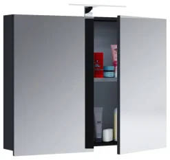 Spiegelschrank Badinos schwarz B/H/T: ca. 60x42x12 cm