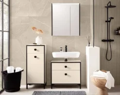 Spiegelschrank Edda creme B/H/T: ca. 63,5x72,4x17,5 cm